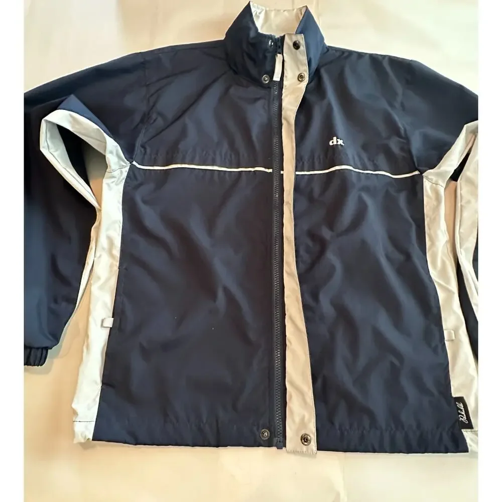 Dunbrooke DX Express Jacket Small Blue Full Zip Windbreaker Rain Jacket Golf